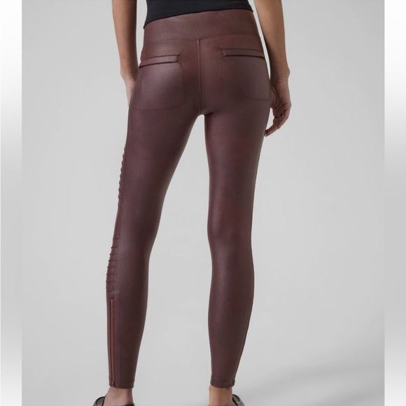 Athleta Pants - Athleta Delancey Gleam Moto Tight Legging Moto Lustre